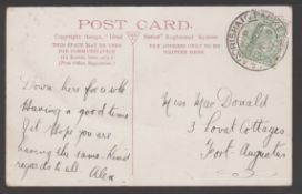 G.B. - Ship Letters - Greenock & Ardrishaig Packet 1907 Grenadier Double Ring Code 'B' JA 2 07 On