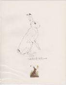 G.B. - Queen Elizabeth II 1977 British Wildlife Issue Pencil Drawing of A Hare On Paper, Drawn An...