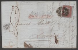 G.B. - Ship Letters - Falmouth 1852 Entire From Fox and Co In Falmouth To Huth and Co In London,