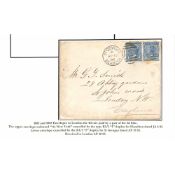 Bermuda 1885 (Apr 15) Cover To England With 2d Blue Pair Tied By St Georges "2" Duplexs, Fine.