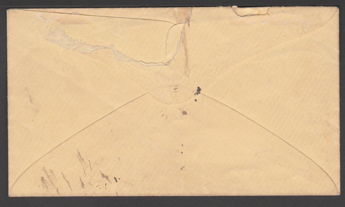 British Columbia 1868 Stampless Envelope Signed J. Morley and Headed "On H.M.S." Delivered Free O... - Image 2 of 2