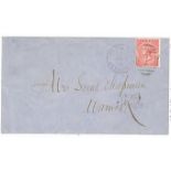 Bermuda 1881 (Jan 5) Cover Franked 1d To "Mrs Saml Chapman, Warwick" Tied By Hamilton 1 Duplex, U...