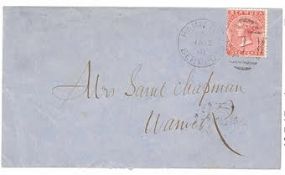 Bermuda 1881 (Jan 5) Cover Franked 1d To "Mrs Saml Chapman, Warwick" Tied By Hamilton 1 Duplex, U...