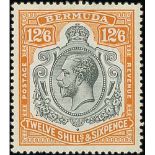 Bermuda Mint Selection Comprising 2/- Purple and Bright Blue On Pale Blue (2), 2/- Purple and Blu...