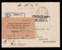 Antigua 1913 Stampless O.H.M.S. Cover From The G.P.O. To England With Black "Official Paid / Anti...