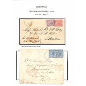 Bermuda 1873 -81 Covers To London Endorsed "Via New York", The 1873 (Apr 17) Cover Endorsed