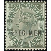 Bermuda ½d, 2d and 1/- Overprinted "Specimen", Fine Mint. S.G. £375. (3).