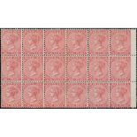 Bermuda 1d Pale Rose, Mint Block of Eighteen Perforated At Somerset House With Wing Margin At Rig...