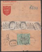 G.B. - Railways / Iraq 1919 Registered Cover (Opened Out) From Iraq To England Franked By I.E.F...