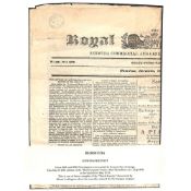 Bermuda 1883 (May 15) "Royal Gazette" Newspaper With Blue Hamilton C.D.S Type H1. From 1842 Until