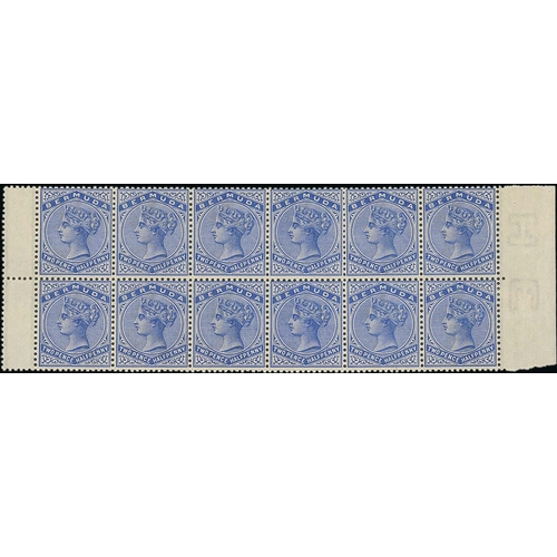 Bermuda 2½d Deep Ultramarine, Unmounted Mint Block of Twelve, Margins At Both Sides, Superb. S.G....