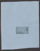 Bermuda 1955 Die Proof For The Q.E.II "Phaeton Flavirostris" 6d Aerogramme Printed By Mccorquodal...
