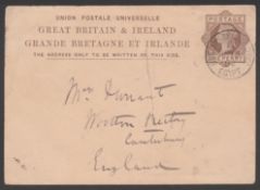 Egypt 1882 (Sep 13) GB 1d Postal Stationery Postcard To England Cancelled "British Army Post Offi...