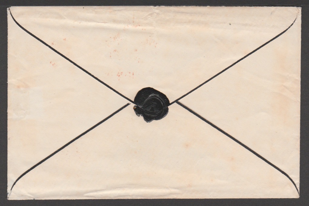 Bermuda 1854 Stampless Mouring Envelope Sent From St. Georges To Hamilton With A Good - Image 2 of 2