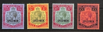 Bermuda 2/6, 5/-, 10/- and £1 Overprinted "Specimen", Superb Mint. (4). - Image 2 of 3