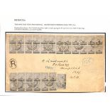Bermuda 1901 (May 22) Large Registered Cover To New York, The 4½d Rate Paid By 38 Farthing Surcha...