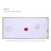 Bermuda 1851 (Feb 8) Long Cover To London Charged 4/-, Backstamped With A Superb Hamilton