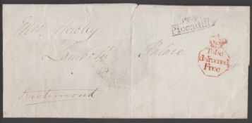G.B. - London / Frees 1834 Entire (Small Tear At Top) Signed By "Richmond", The Postmaster Genera...