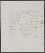 G.B. - Ireland 1825 Handwritten Valentine Verse Addressed To "Miss Jane Hutton, Hugh St, Belfast"