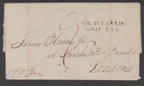 Great Britain / Ship Letters 1801 Entire Letter From Philadelphia To London "P. Wm Penn" With Two