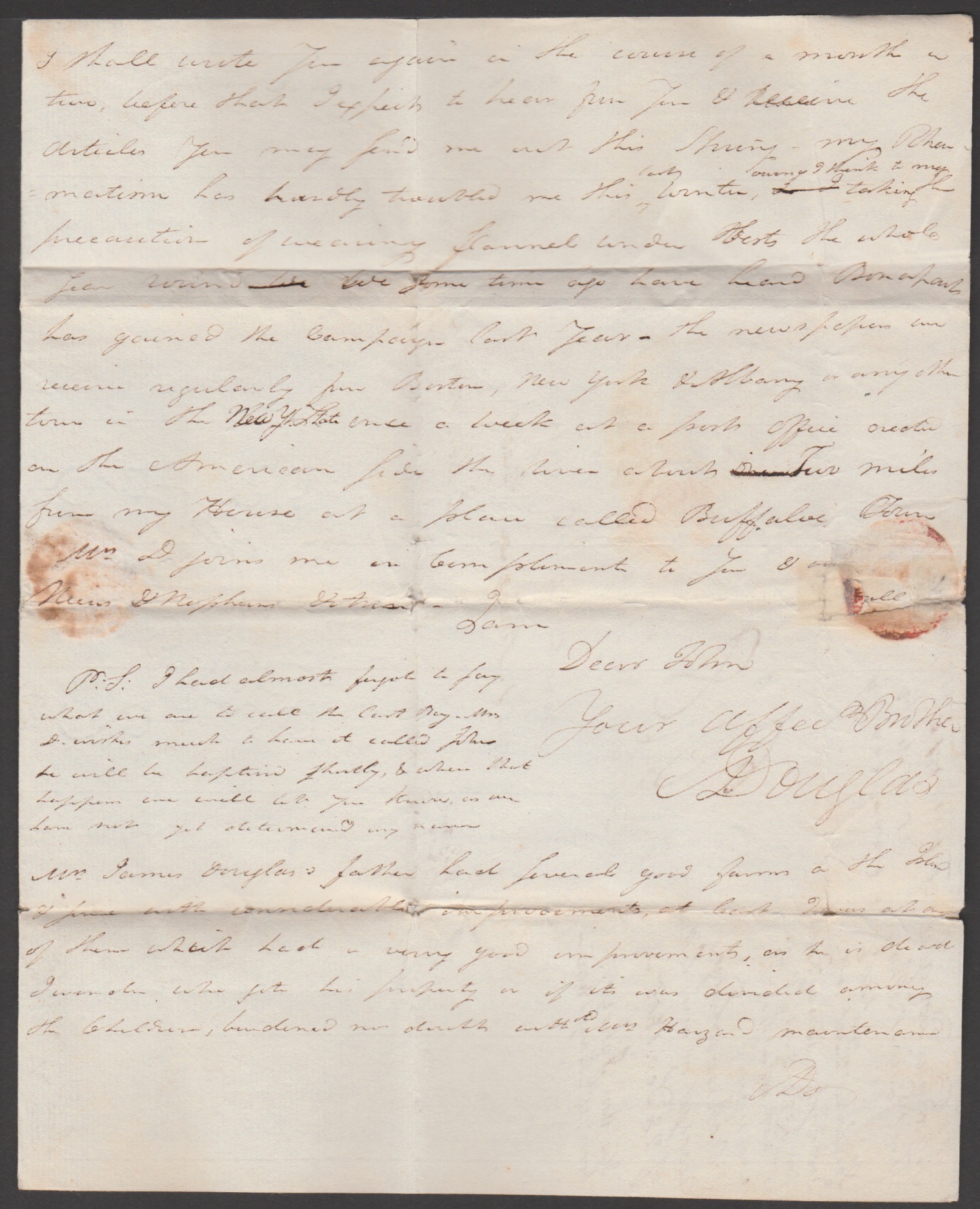Canada 1806 Entire Letter From Fort Erie Carried By Forwarding Agent To New York Where It Was Put... - Image 5 of 7
