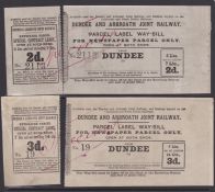 G.B. Railways 1880 Dundee & Arbroath Joint Railway. One Newspaper and Special Contract Newspaper