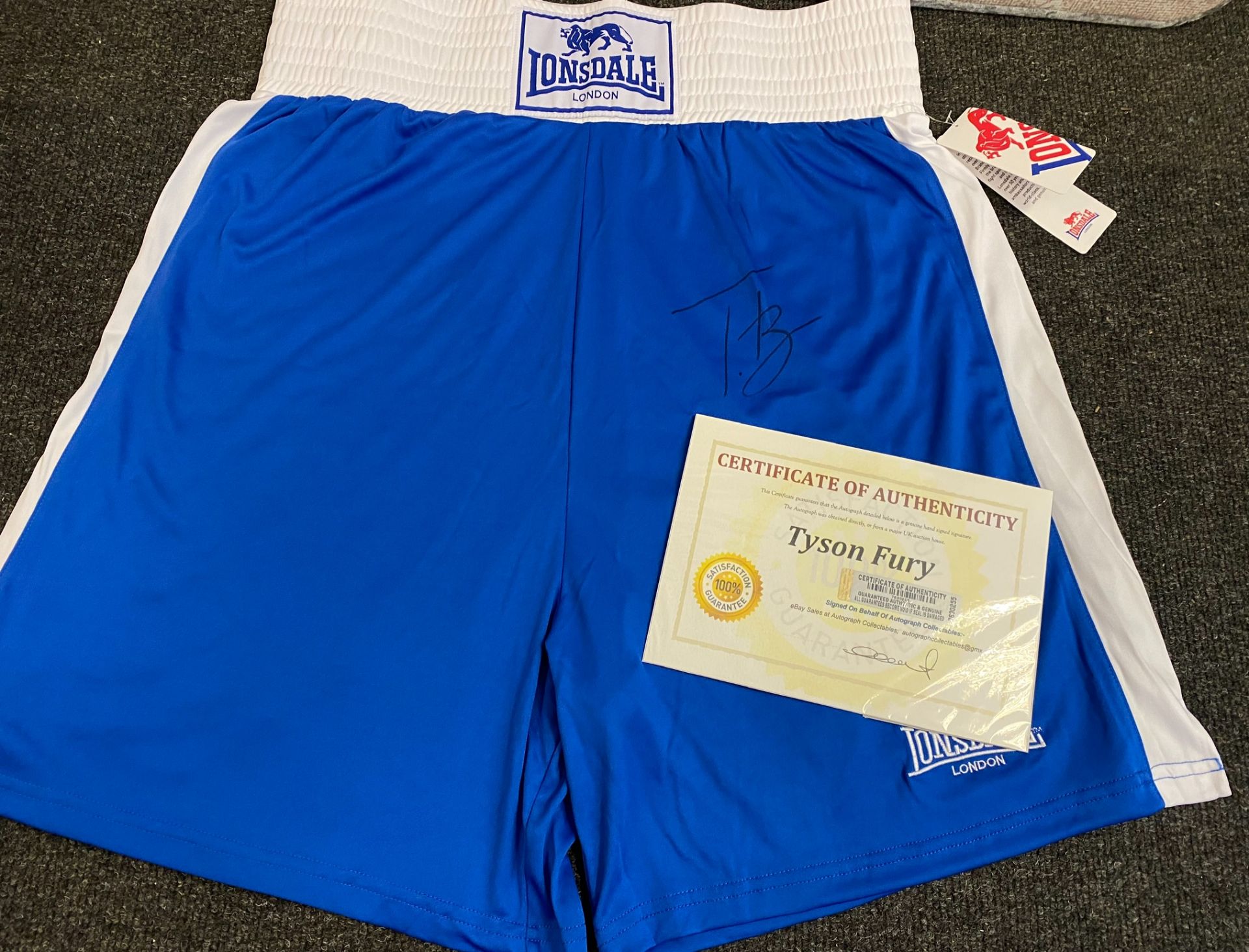 Tyson Fury Signed Shorts With COA - Image 3 of 4