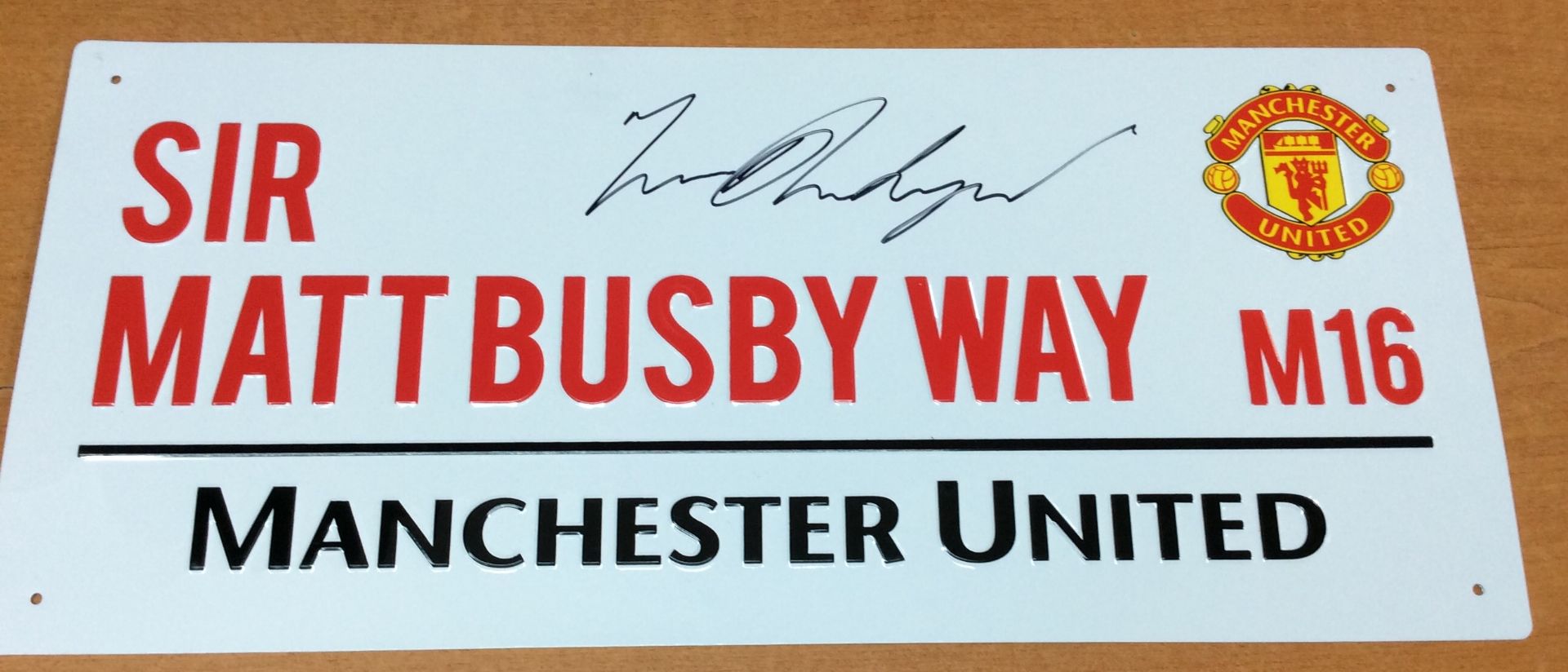Marcus Rashford Manchester United Signed Street Sign Plaque