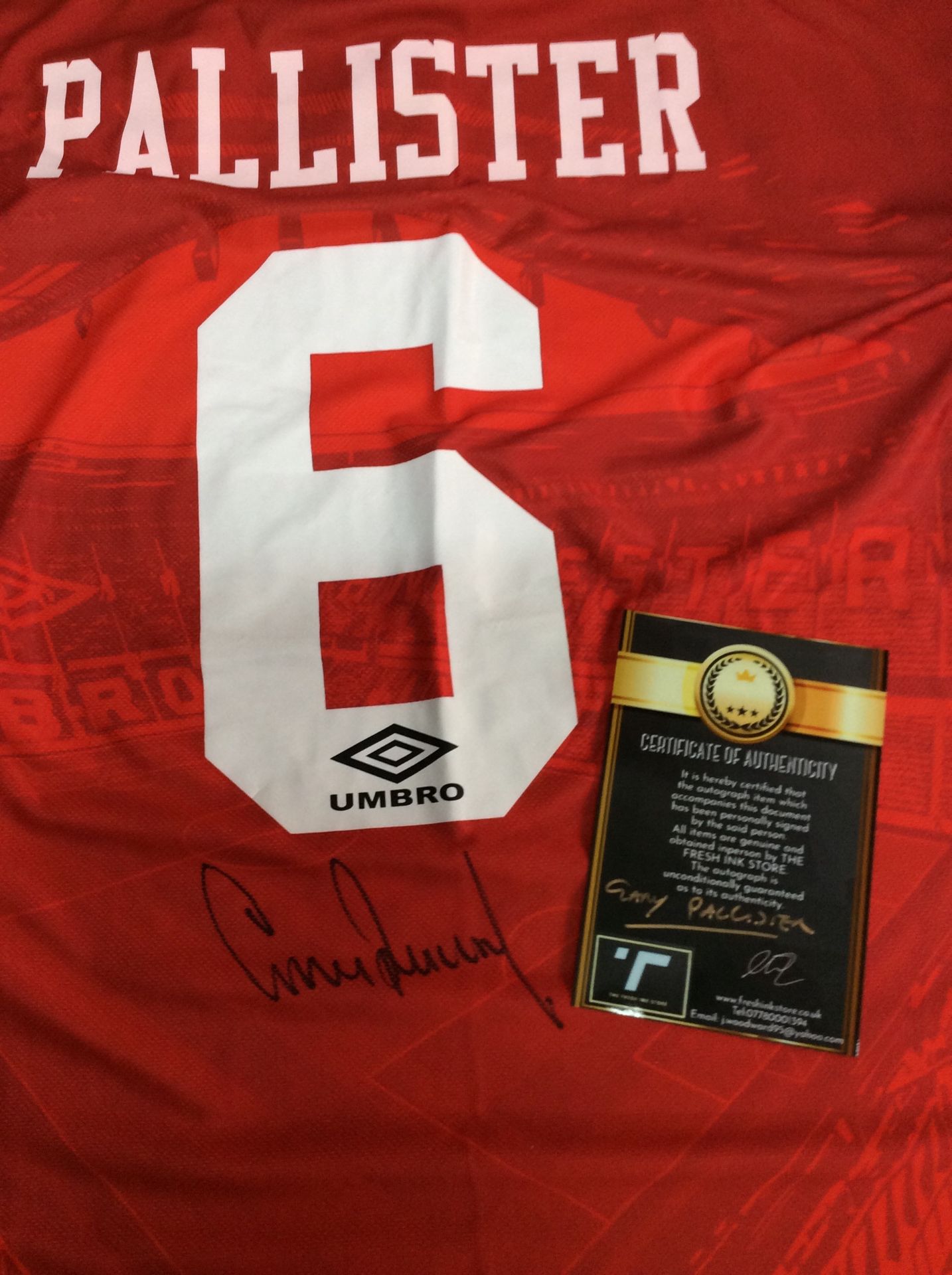 Gary Pallister Signed Shirt - Image 3 of 3