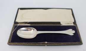 Cased Silver Feeding Spoon by Deakin & Francis
