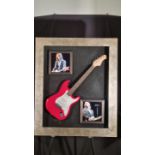 Framed Guitar Presentation with Original Tom Petty Signature.