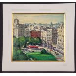 Original oil Painting "Plaza de Catalunya"