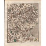 Lincolnshire Lincoln, Grantham, Boston, John Careys Antique 1794 Map.