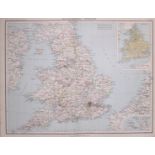 Victorian Antique 1897 Map Ecclesiastical Divisions England Wales.