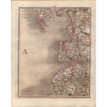 Lancashire Coast Blackpool Lake District John Carys Antique George III 1794 Map.