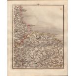 North Yorkshire Whitby Pickering John Cary’s Antique George III 1794 Map.