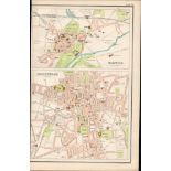 Victorian Map Cheltenham & Warwick City Ordnance Survey Plan.