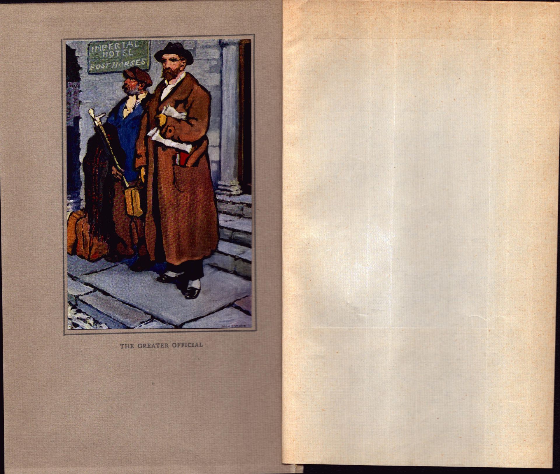 “The Greater Official” Rare Antique Colour Illustration by Jack B Yeats.
