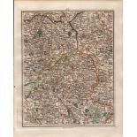 Cheshire Derbyshire Staffordshire John Carys Antique 1794 Map.