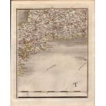 Cornwall, Falmouth, Truro, Bodmin, St Austell - John Cary’s Antique 1794 Map.