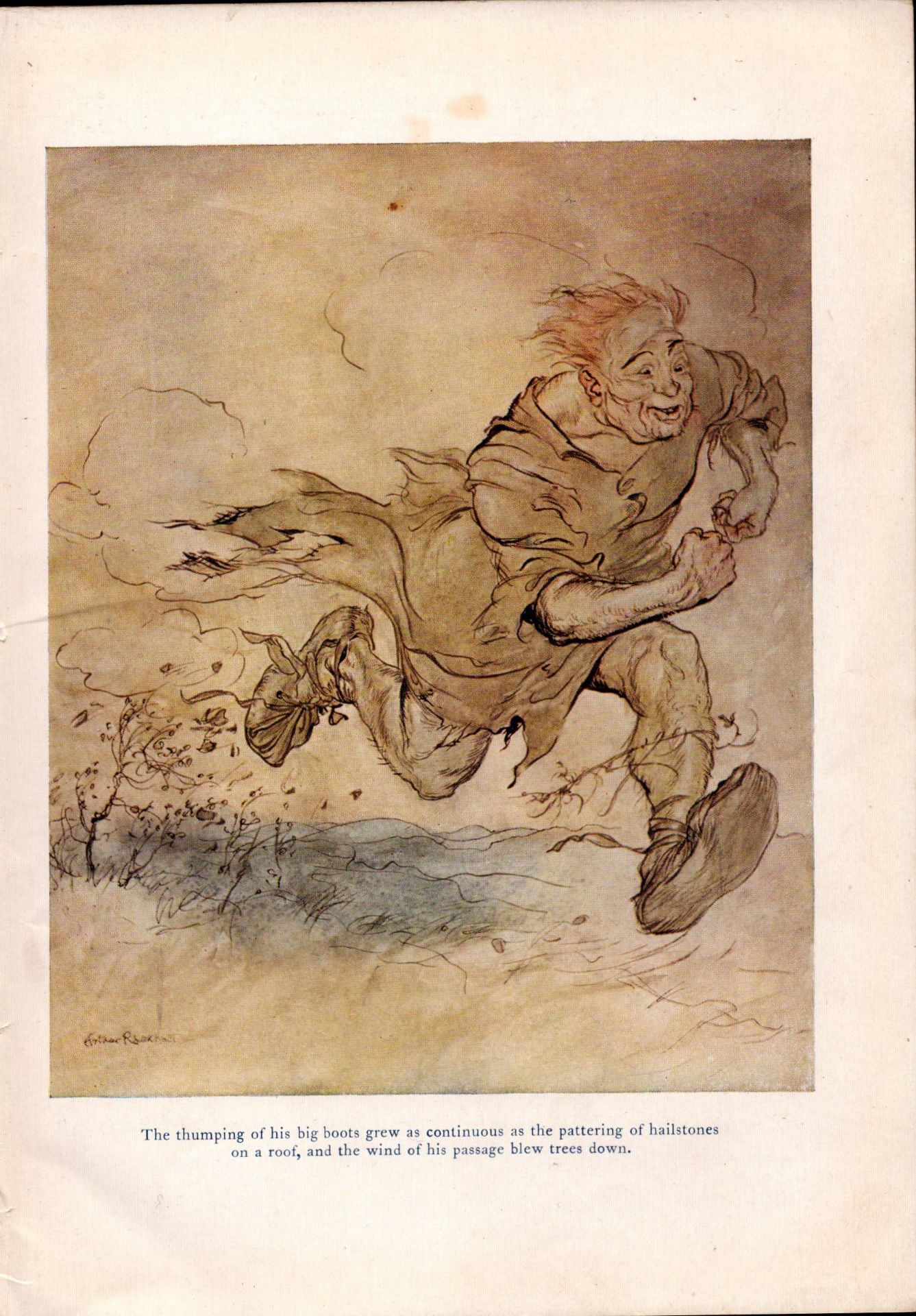 The Thumping of His Big Boots 1924 Irish Fairy Tales Arthur Rackham.