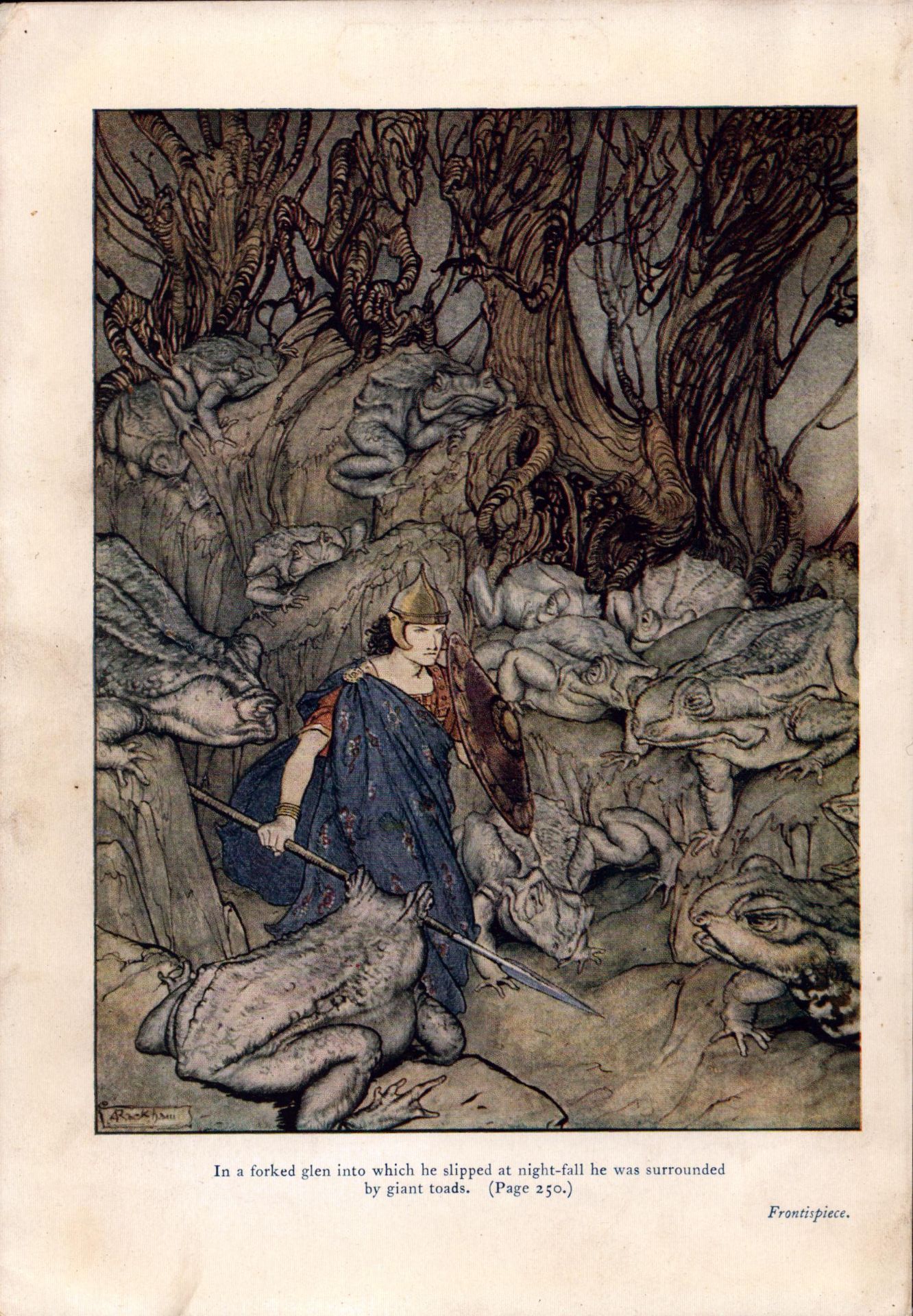 Becuma and the Giant Toads 1924 Irish Fairy Tales Arthur Rackham.