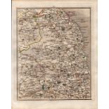 Northumberland Morpeth John Cary’s Antique George III 1794 Map.