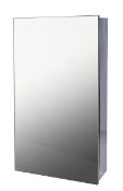 Brand New Boxed Mirrored Bathroom Cabinet, Single Door - Stainless Steel RRP £140 *No Vat*