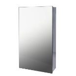 Brand New Boxed Mirrored Bathroom Cabinet, Single Door - Stainless Steel RRP £140 *No Vat*