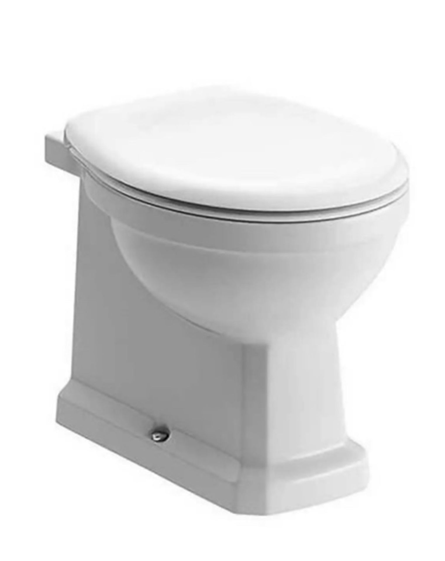 Brand New Boxed Whitechapel Back To Wall Toilet with Wooden Soft Close Toilet Seat RRP £290 **No...