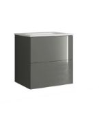 Brand New Boxed House Beautiful 600mm Wall Hung Vanity Unit - Gloss Grey RRP £280 **No Vat**