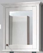 Brand New Boxed Country Living Wicklow Bathroom Mirror Cabinet - Matt White RRP £265 *No Vat*