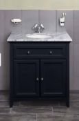 Brand New Boxed Savoy 790mm Floorstanding Vanity Unit - Navy RRP £525 **No Vat**