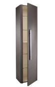 Brand New Boxed Linen Tall Wall Hung Storage Unit - Grey RRP £420 *No VAT*